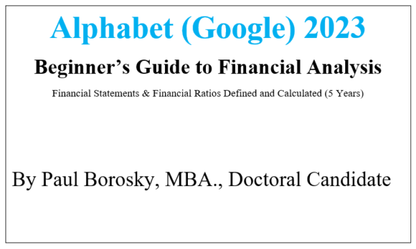 Alphabet 2023 Beginner's Guide to Financial Analysis