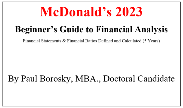 McDonald's 2023 Beginner's Guide to Financial Analysis