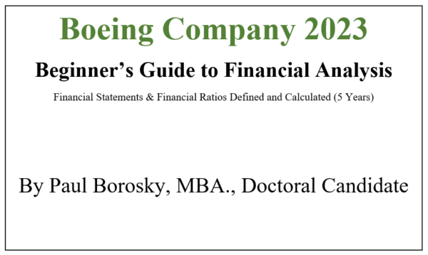 Boeing 2023 Beginner's Guide to Financial Analysis