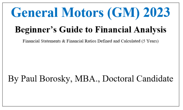 GM 2023 Beginner's Guide to Financial Analysis