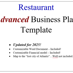 Dr. Paul's Advanced Restaurant Business Plan Template