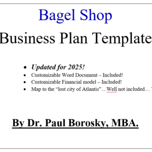 Dr. Paul's Bagel Shop Business Plan Template