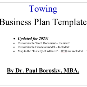Dr. Paul's Towing Business Plan Template